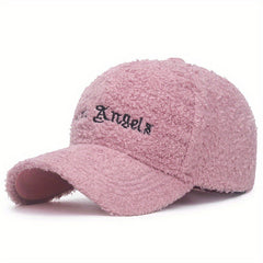 Winter Lamb Wool Baseball Cap Men Women Outdoor Travel Warm Cap