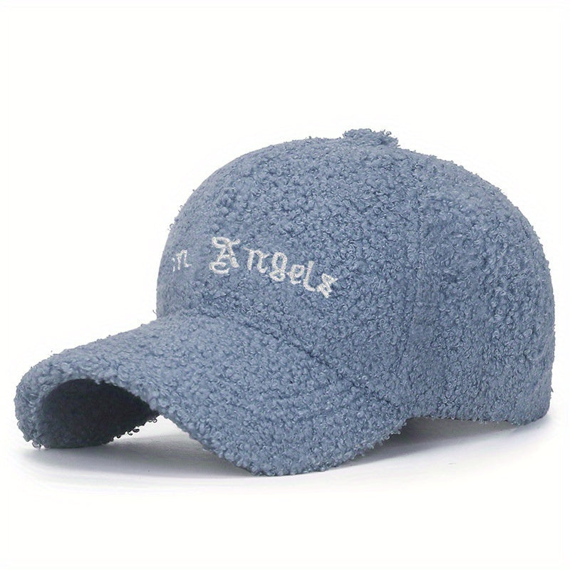 Winter Lamb Wool Baseball Cap Men Women Outdoor Travel Warm Cap