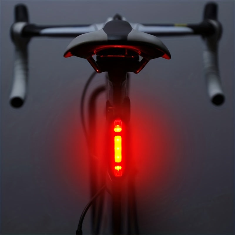 2pcs LED Rear Bike Tail Light USB Rechargeable 4 Modes Safety Bicycle Taillights