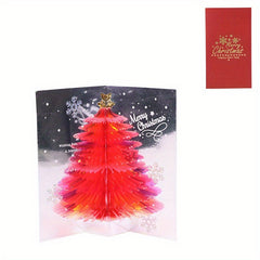 3D Pop Up Christmas Tree Card A Sparkling Fantasy Greeting