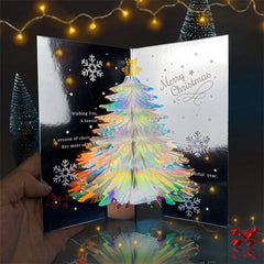 3D Pop Up Christmas Tree Card A Sparkling Fantasy Greeting