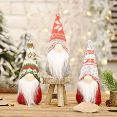 Christmas Gnome Decorations Santa Doll Random Hat Pattern