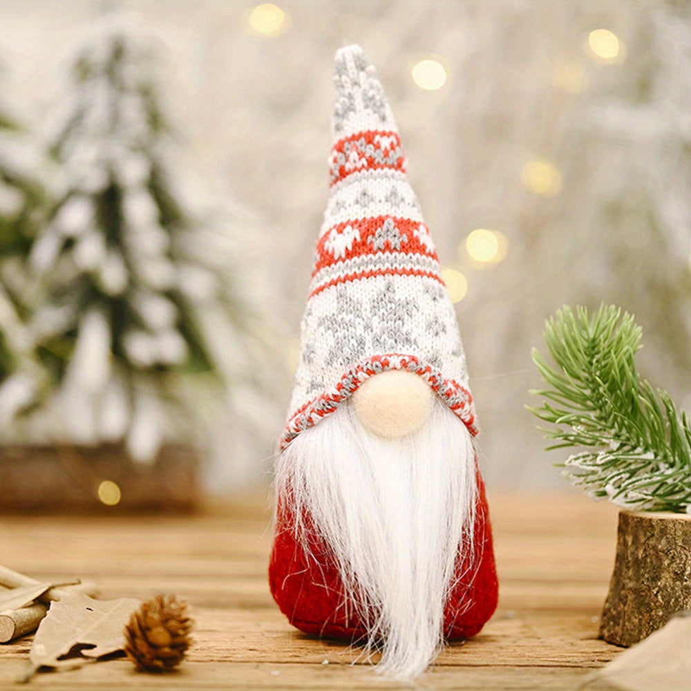 Christmas Gnome Decorations Santa Doll Random Hat Pattern
