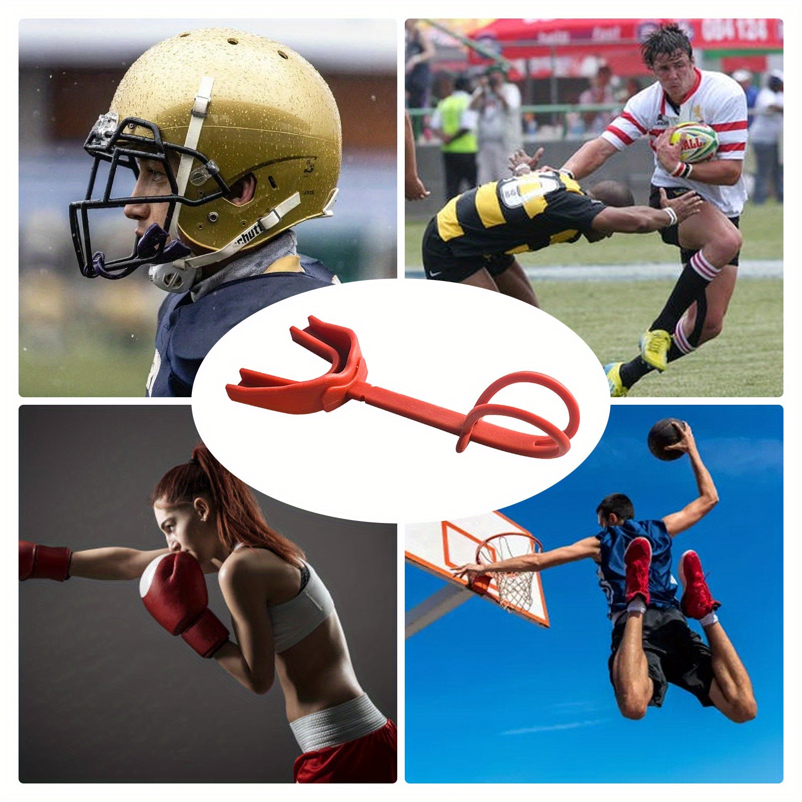 Youth Football Mouth Guard with Strap - Ideal for Various Sports