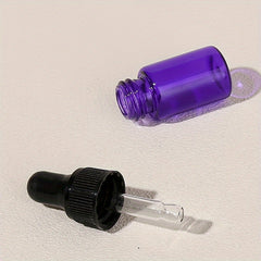 5ml Purple Essential Oil Dropper Bottles - Refillable Mini Bottles with Cap