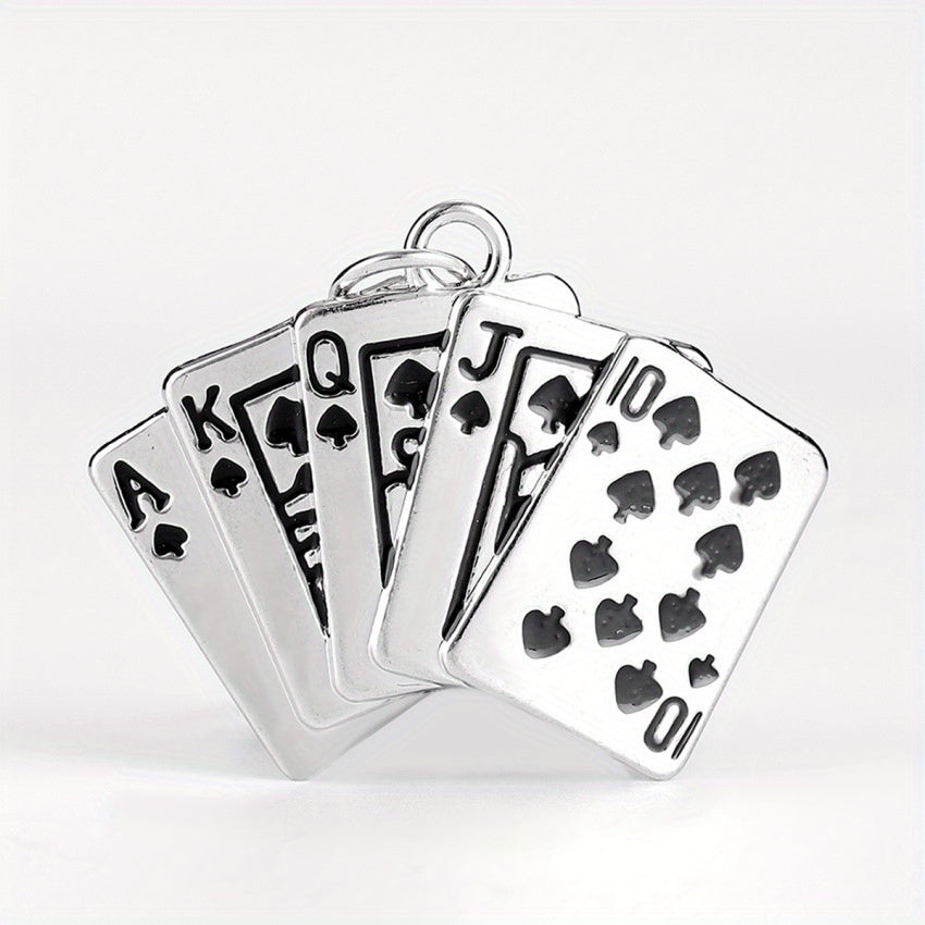Hip Hop Style Key Chain Playing Cards Hanging Decoration Keychain Gift