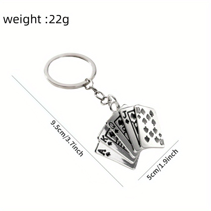 Hip Hop Style Key Chain Playing Cards Hanging Decoration Keychain Gift