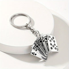 Hip Hop Style Key Chain Playing Cards Hanging Decoration Keychain Gift
