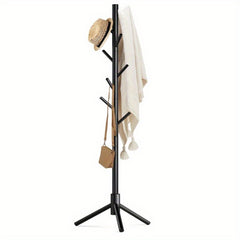 Wooden Standing Coat Storage Rack for Hats Clothes Bedroom