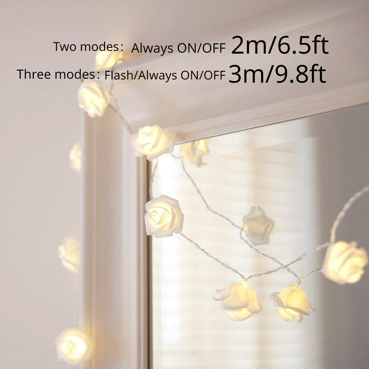 LED Rose Flower String Lights Romantic Decoration Party Wedding Christmas