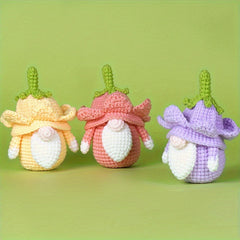 Crochet Material Package DIY Wool Crochet Flower Elf Ornaments Kit