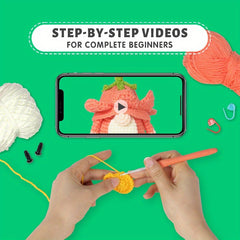 Crochet Material Package DIY Wool Crochet Flower Elf Ornaments Kit