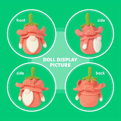 Crochet Material Package DIY Wool Crochet Flower Elf Ornaments Kit