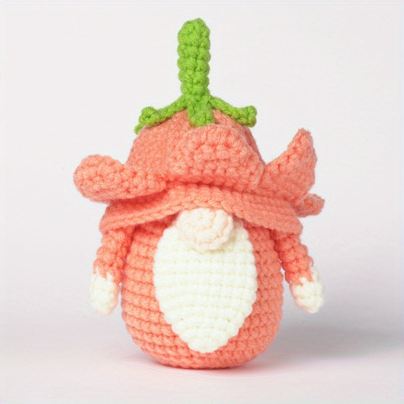 Crochet Material Package DIY Wool Crochet Flower Elf Ornaments Kit