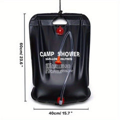 Portable 5 Gallon Solar Shower Bag for Camping Hiking Swimming