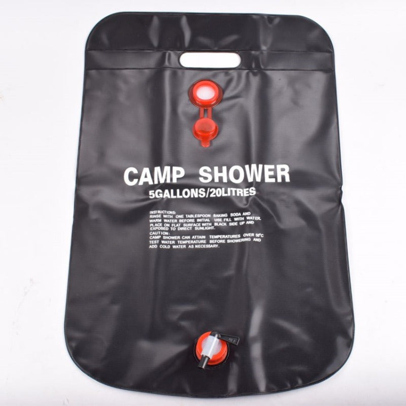 Portable 5 Gallon Solar Shower Bag for Camping Hiking Swimming