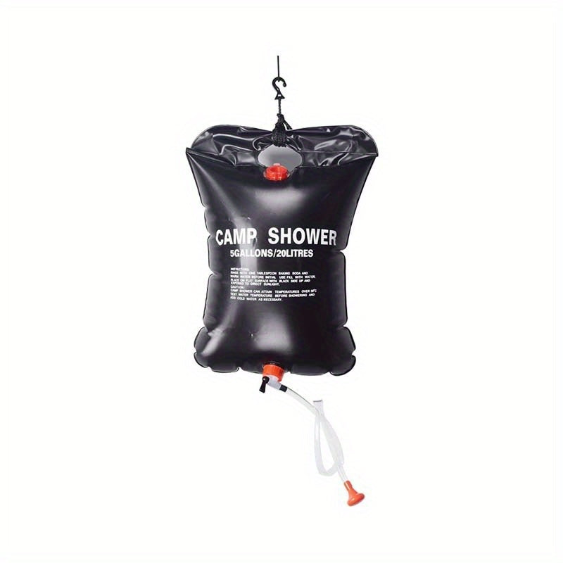 Portable 5 Gallon Solar Shower Bag for Camping Hiking Swimming