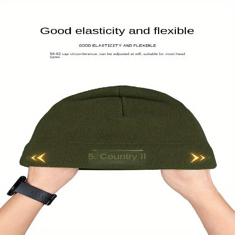 Winter Beanie Hat Fleece Warm Windproof Skiing Hat