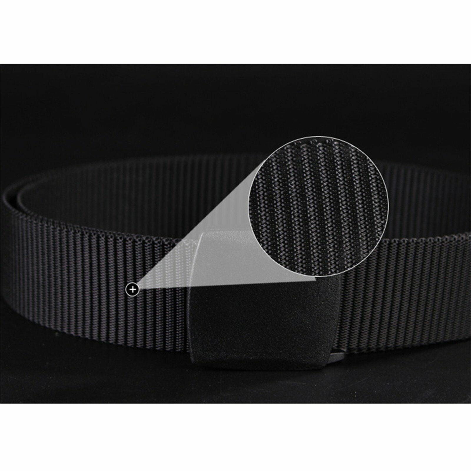 Men's Outdoor Nylon Belt with Adjustable Slide Plastic Buckle
