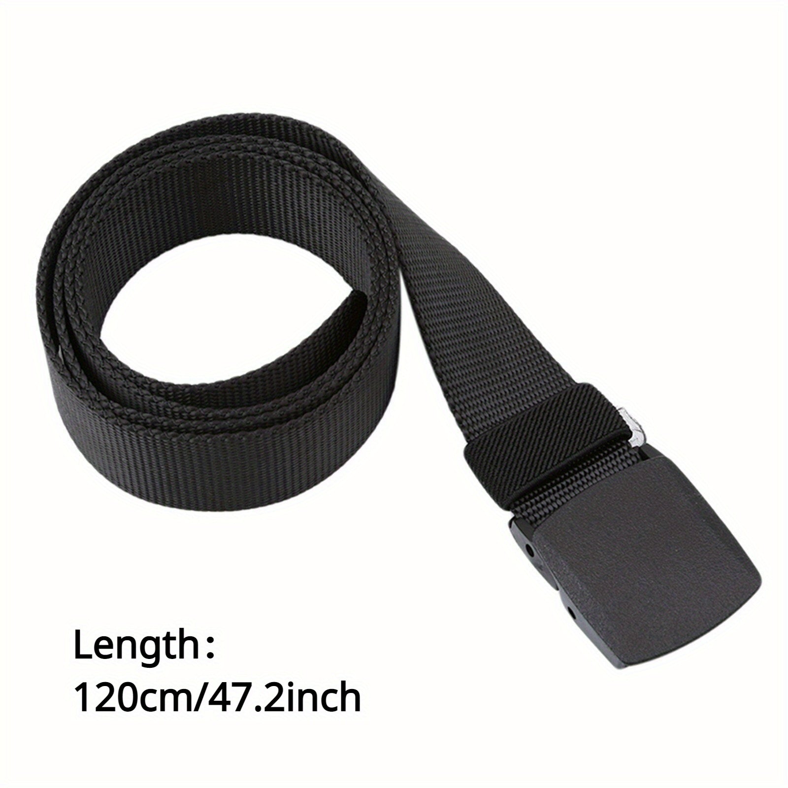 Men's Outdoor Nylon Belt with Adjustable Slide Plastic Buckle