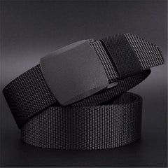 Men's Outdoor Nylon Belt with Adjustable Slide Plastic Buckle