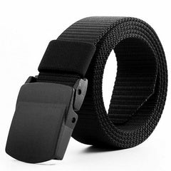 Men's Outdoor Nylon Belt with Adjustable Slide Plastic Buckle