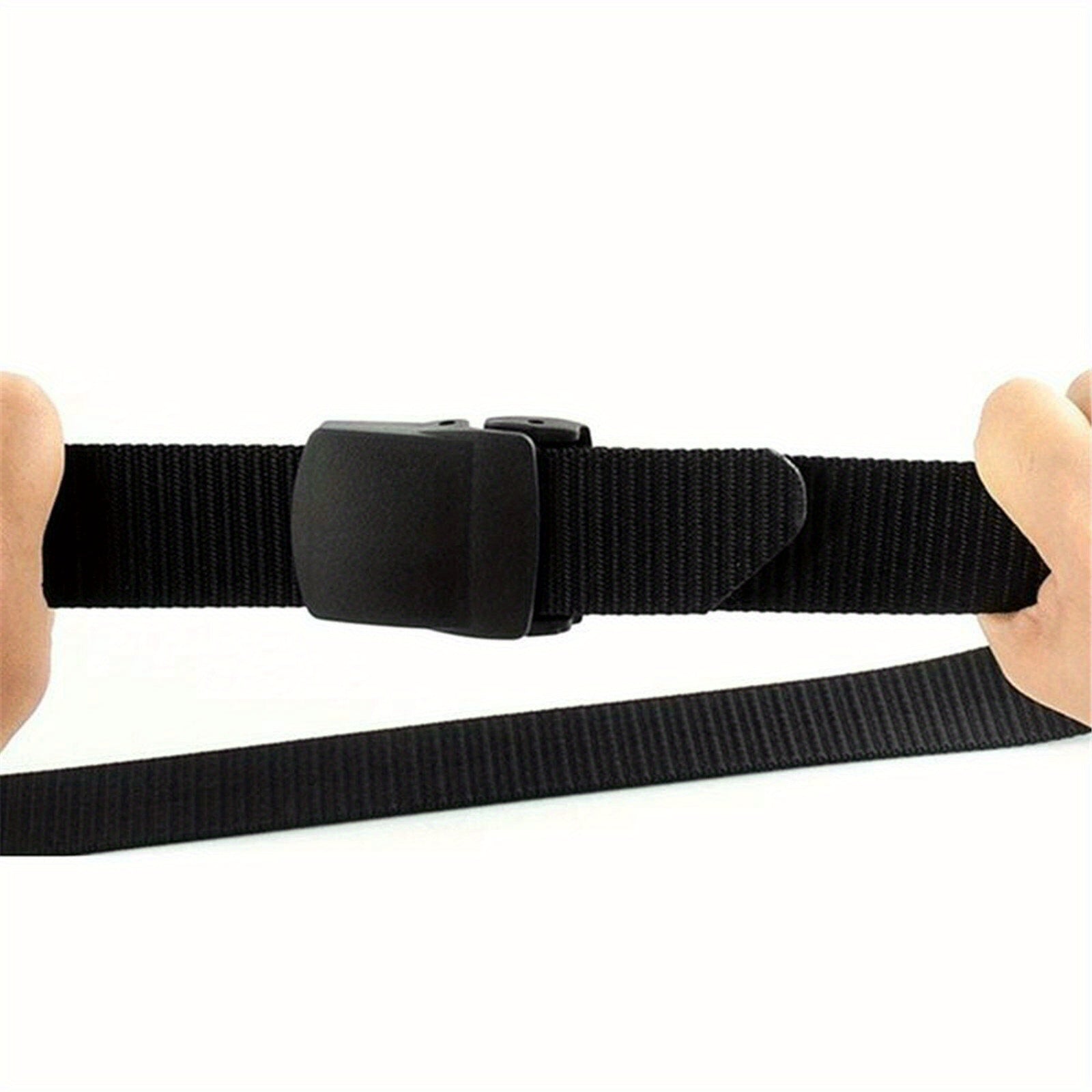 Men's Outdoor Nylon Belt with Adjustable Slide Plastic Buckle
