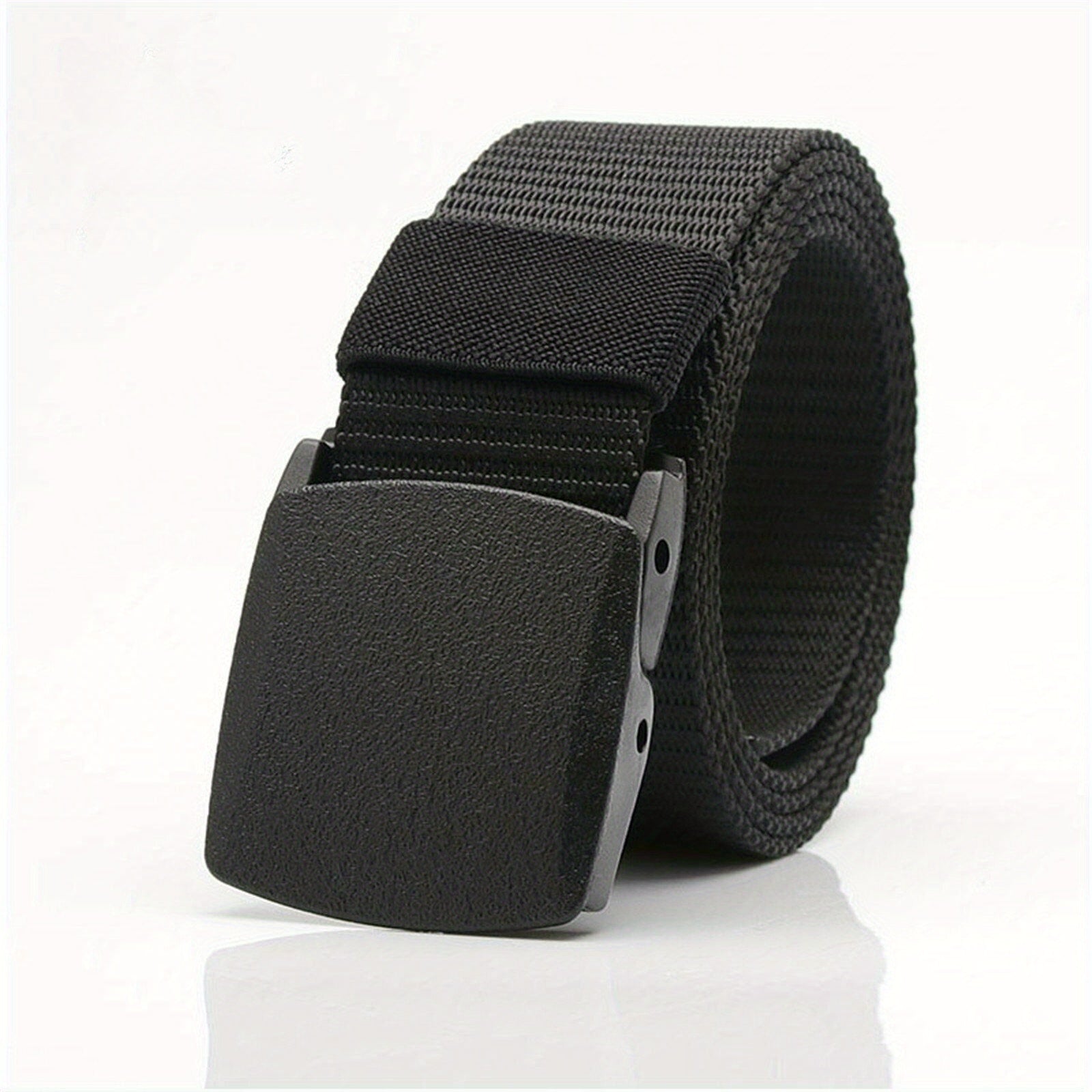 Men's Outdoor Nylon Belt with Adjustable Slide Plastic Buckle