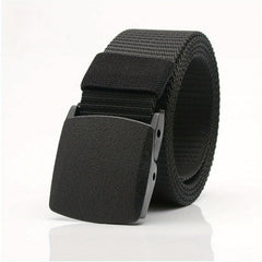 Men's Outdoor Nylon Belt with Adjustable Slide Plastic Buckle