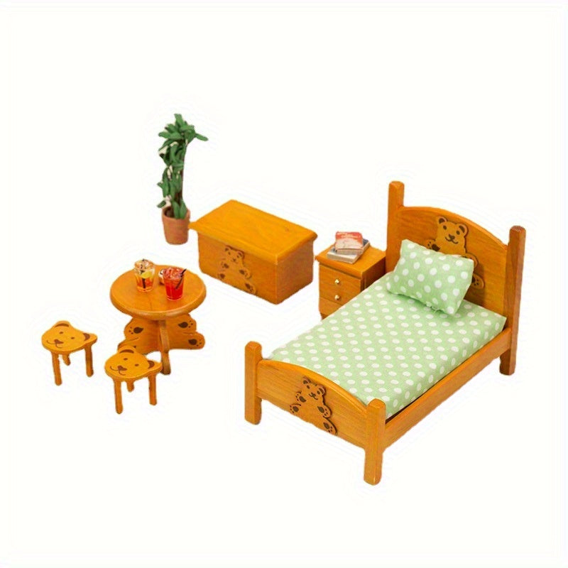 1:12 Dollhouse Accessories Set - Food, Bear, Furniture, Christmas Decoration