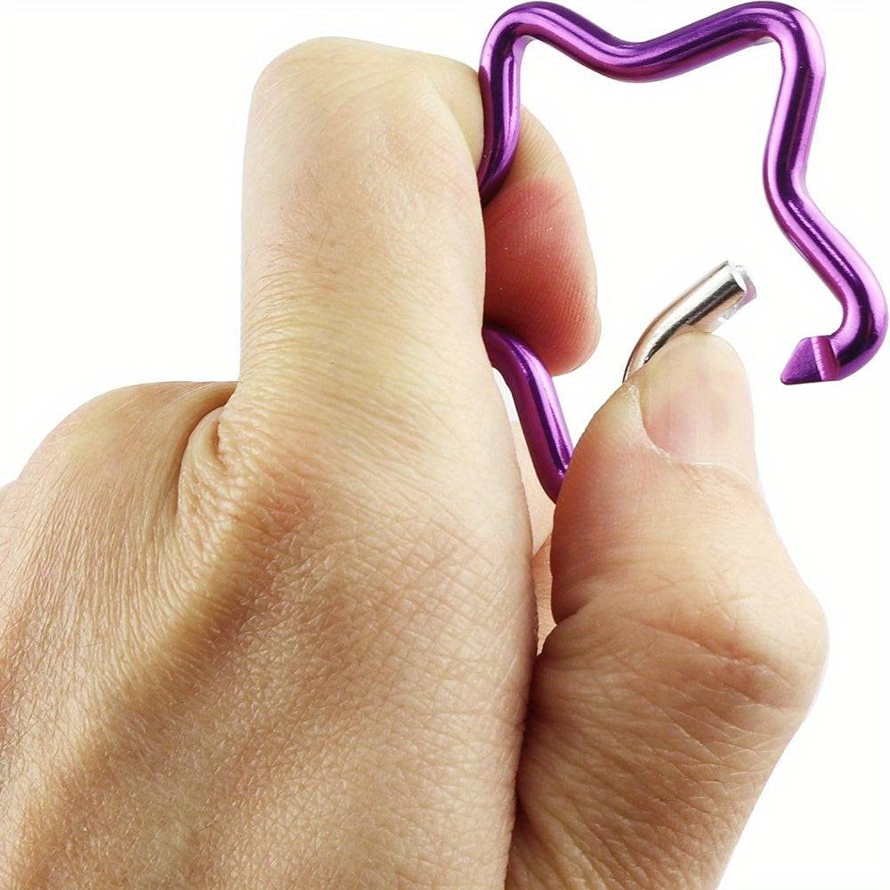 Aluminum Star Carabiner Clip Keyring Outdoor Camping Accessory