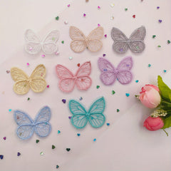 Embroidery Mesh Butterfly Patch Accessories Flower Material DIY Jewelry