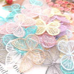 Embroidery Mesh Butterfly Patch Accessories Flower Material DIY Jewelry