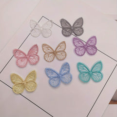 Embroidery Mesh Butterfly Patch Accessories Flower Material DIY Jewelry