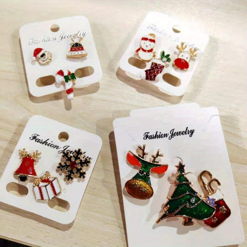3pcs Cartoon Christmas Brooch Set - Great Gift