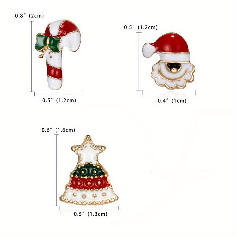 3pcs Cartoon Christmas Brooch Set - Great Gift