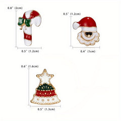 3pcs Cartoon Christmas Brooch Set - Great Gift