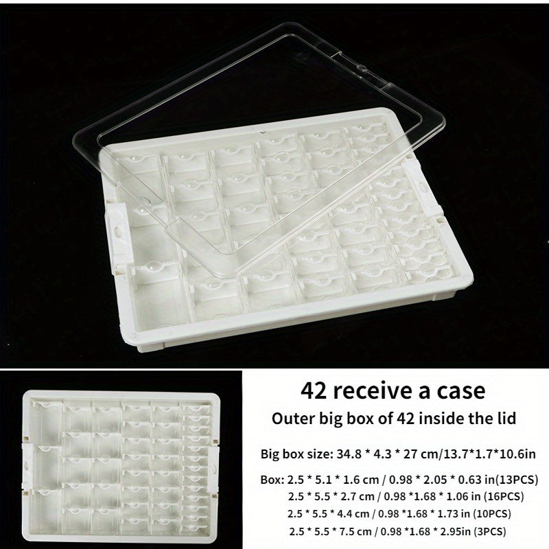 DIY Jewelry Storage Box 42 50 78 Grid Container Organizer Nail Art Accessories