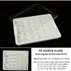 DIY Jewelry Storage Box 42 50 78 Grid Container Organizer Nail Art Accessories
