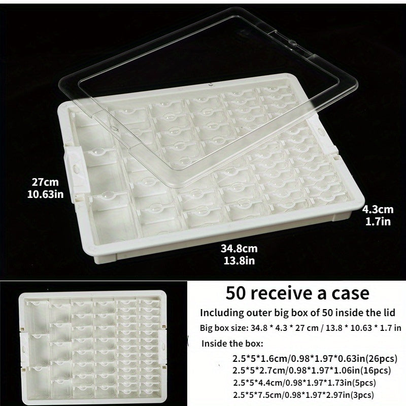 DIY Jewelry Storage Box 42 50 78 Grid Container Organizer Nail Art Accessories
