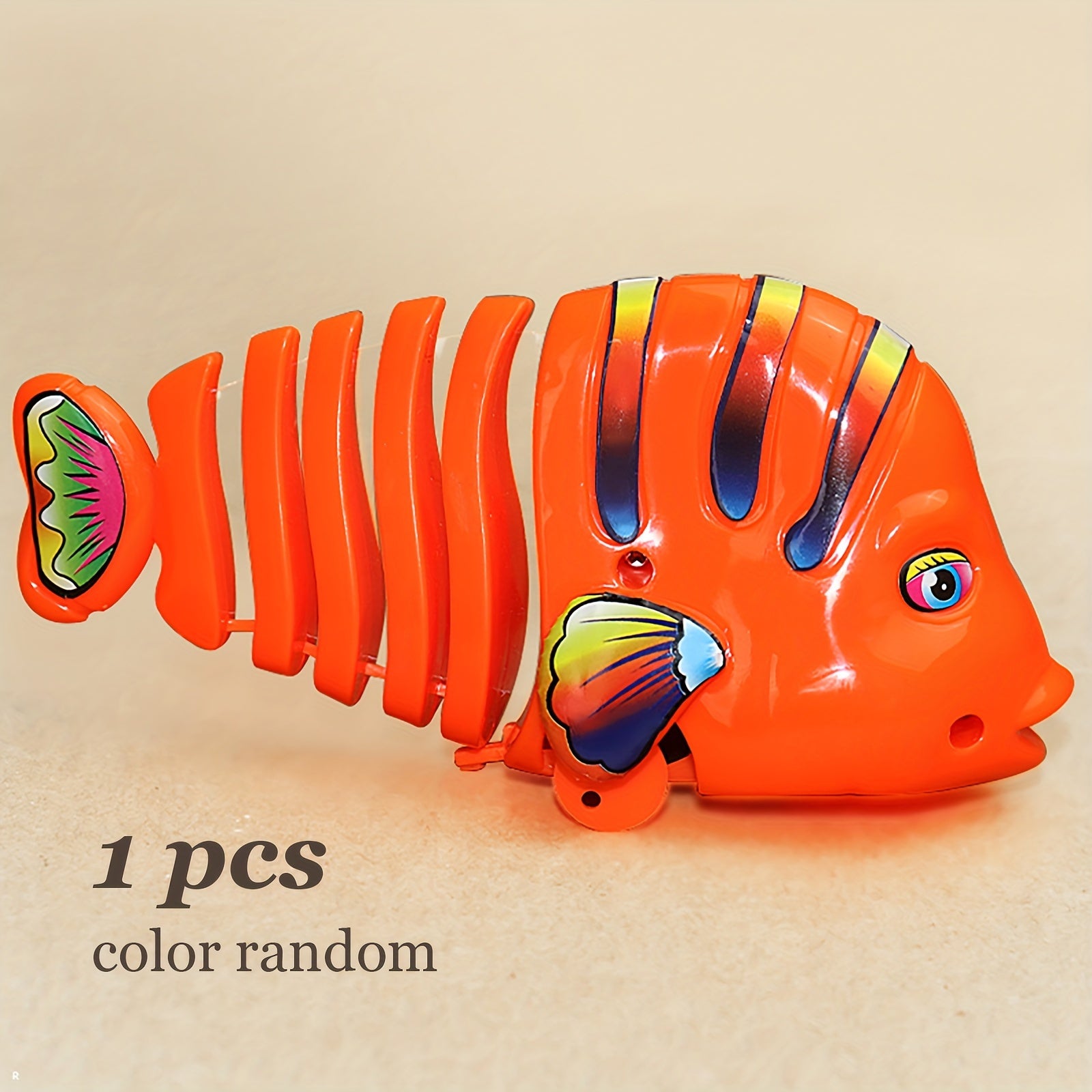 Wind Up Fish Clockwork Toy Eye-catching Plastic Random