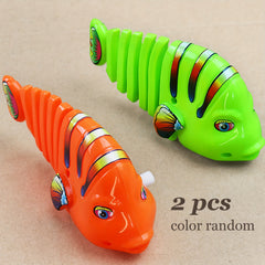 Wind Up Fish Clockwork Toy Eye-catching Plastic Random