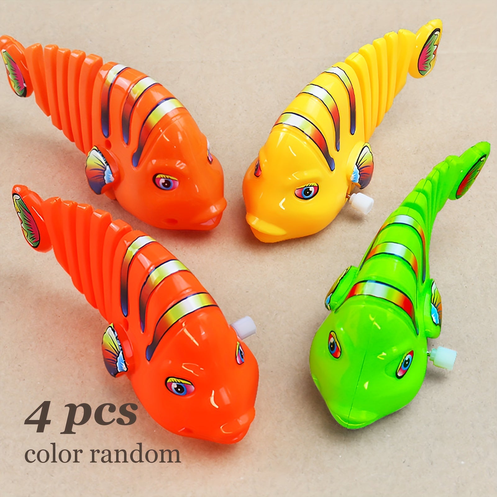 Wind Up Fish Clockwork Toy Eye-catching Plastic Random