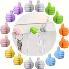 10-Pack Wall Hooks for Cables & Keys Organization