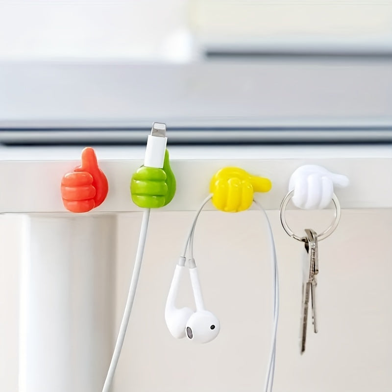 10-Pack Wall Hooks for Cables & Keys Organization