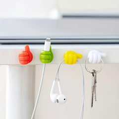 10-Pack Wall Hooks for Cables & Keys Organization