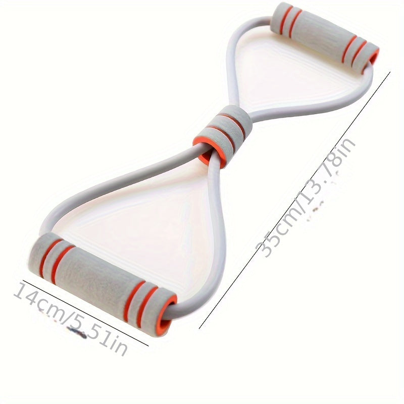 8-Character Yoga Resistance Puller TPE Stretching Rope for Strength Training