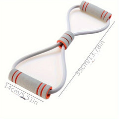 8-Character Yoga Resistance Puller TPE Stretching Rope for Strength Training