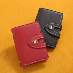 ID Card Holder Bag PU Leather Card Wallet Purse Gift For Women Men
