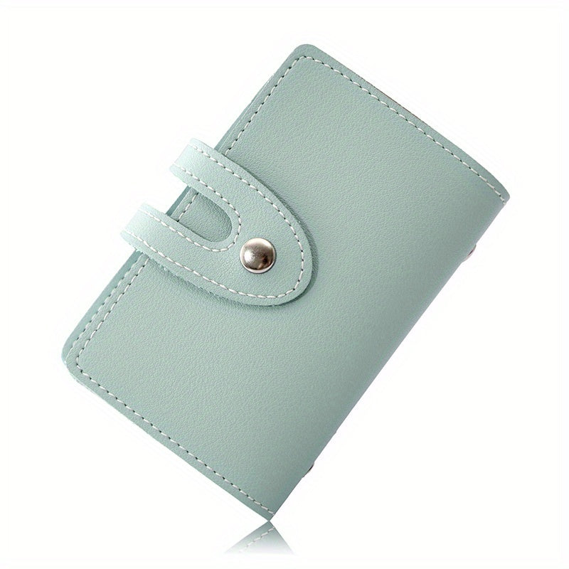 ID Card Holder Bag PU Leather Card Wallet Purse Gift For Women Men